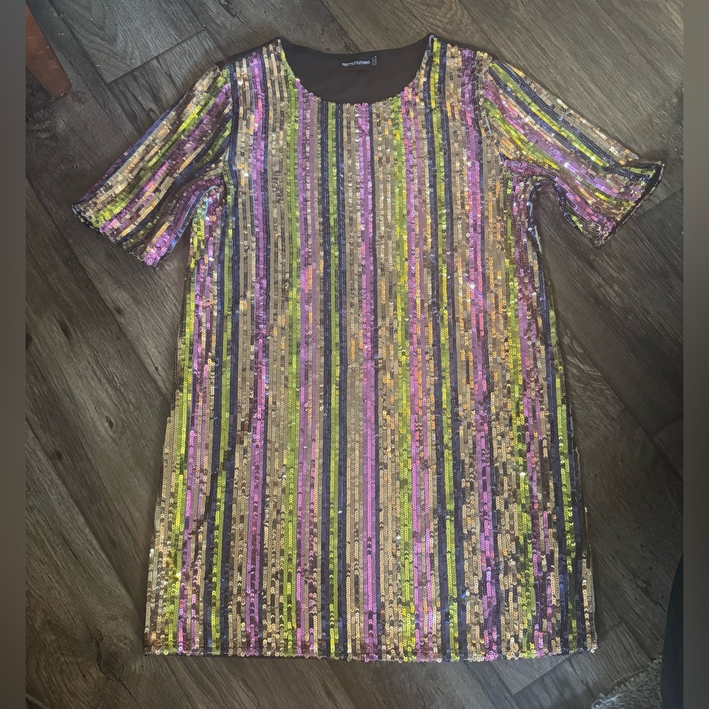 PrettyLittleThing Multicolor Sequin Dress or shirt